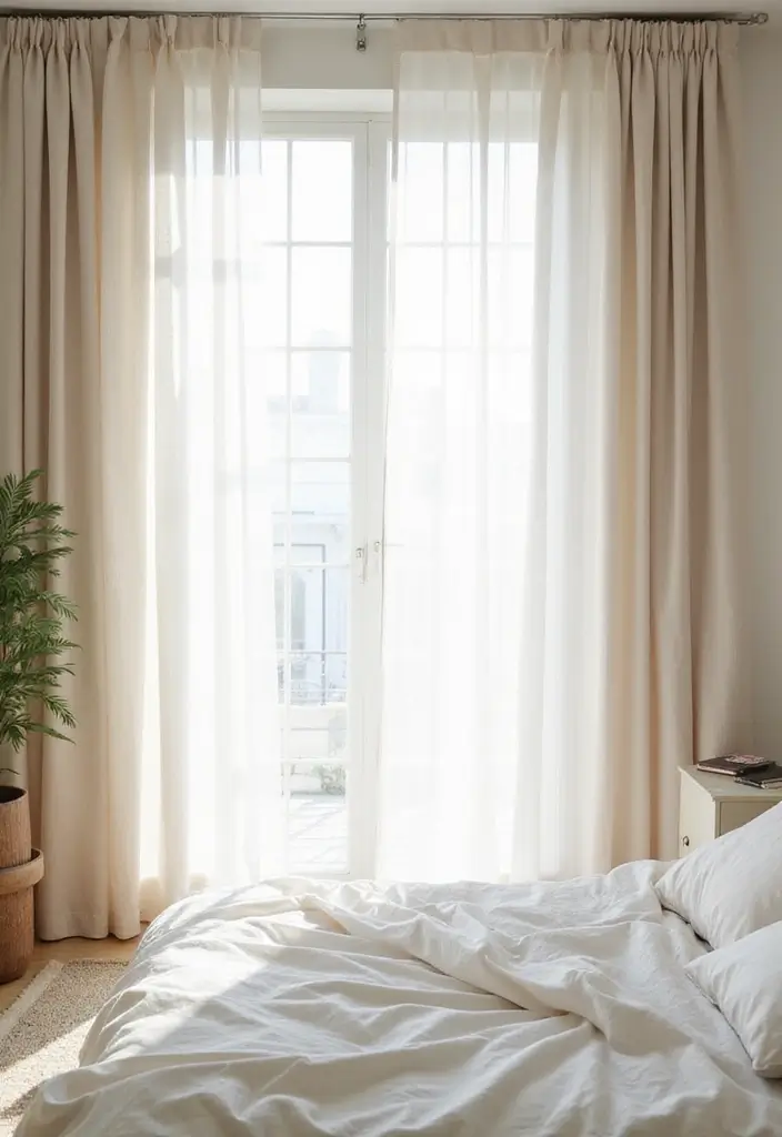 13 Natural Material Bedroom Ideas That Feel Organic & Effortlessly Elegant - 9. Linen Curtains