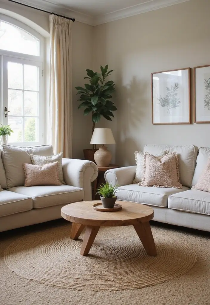 15 Organic Modern Living Room Ideas That Blend Natural Warmth & Sleek Style - 1. Embrace Earthy Textures