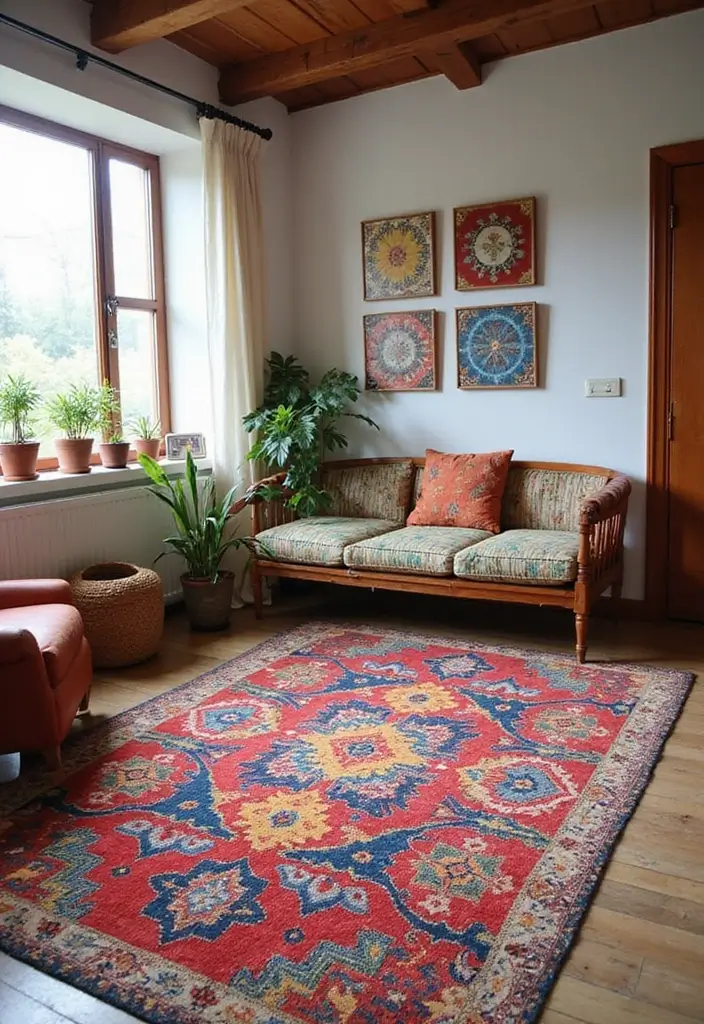 21 Eclectic Maximalist Decor Ideas That Totally Break the Rules - 8. Statement Rugs