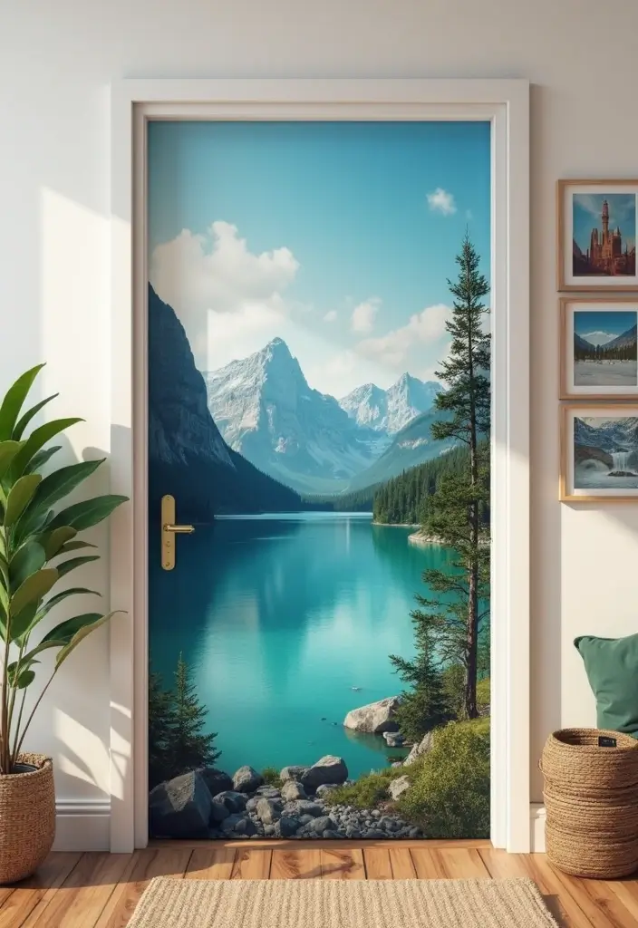 17 Door Mural Ideas That’ll Instantly Transform Your Entryway (Just Wait Until You See #6!) - 11. Iconic Landscapes