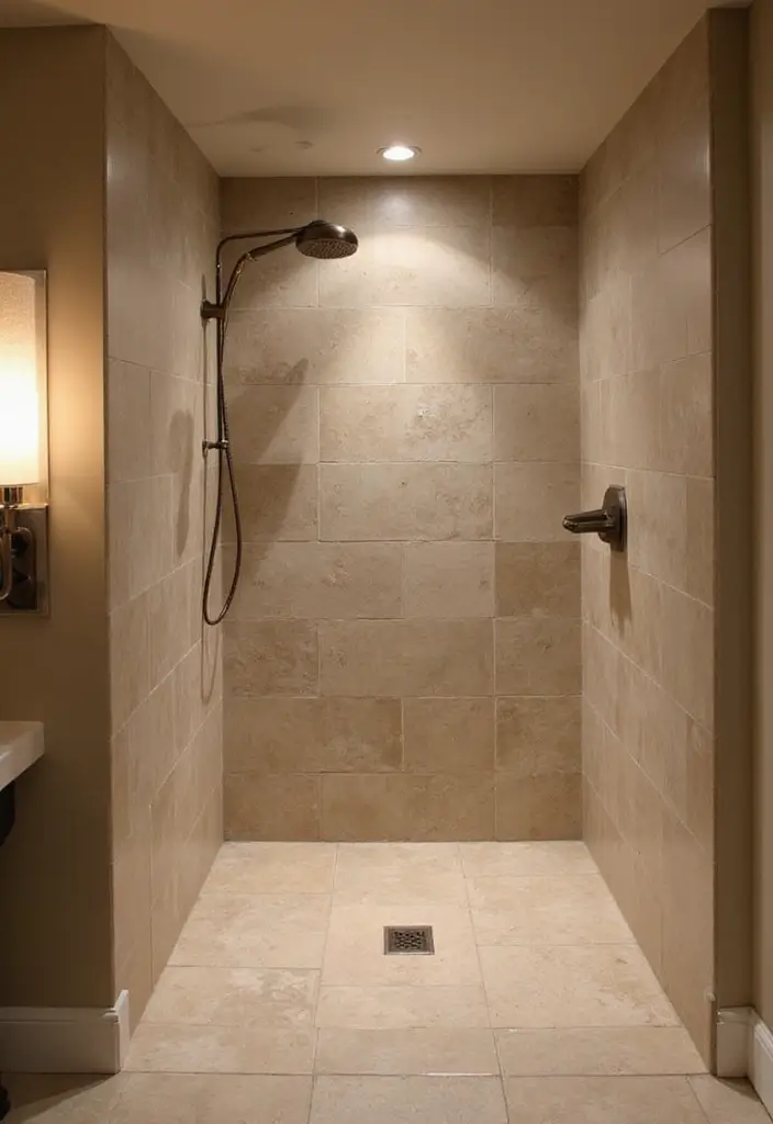 21 Walk-In Showers That Instantly Upgrade Any Bathroom - 18. Layered Lighting
