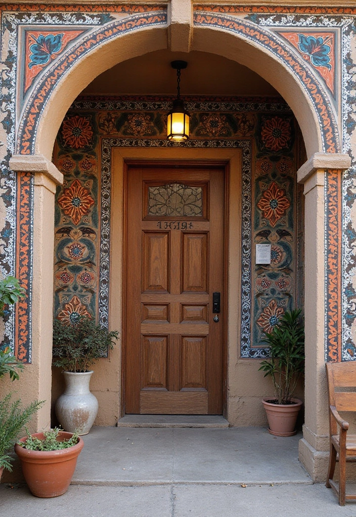 17 Door Mural Ideas That’ll Instantly Transform Your Entryway (Just Wait Until You See #6!) - 9. Cultural Heritage
