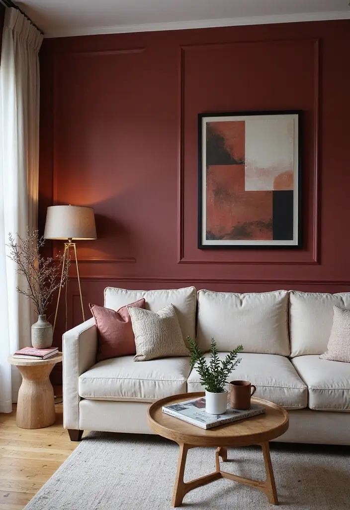 19 Dark Cherry Red Decor Ideas That Feel Seductive & Bold - 1. Accent Walls That Command Attention