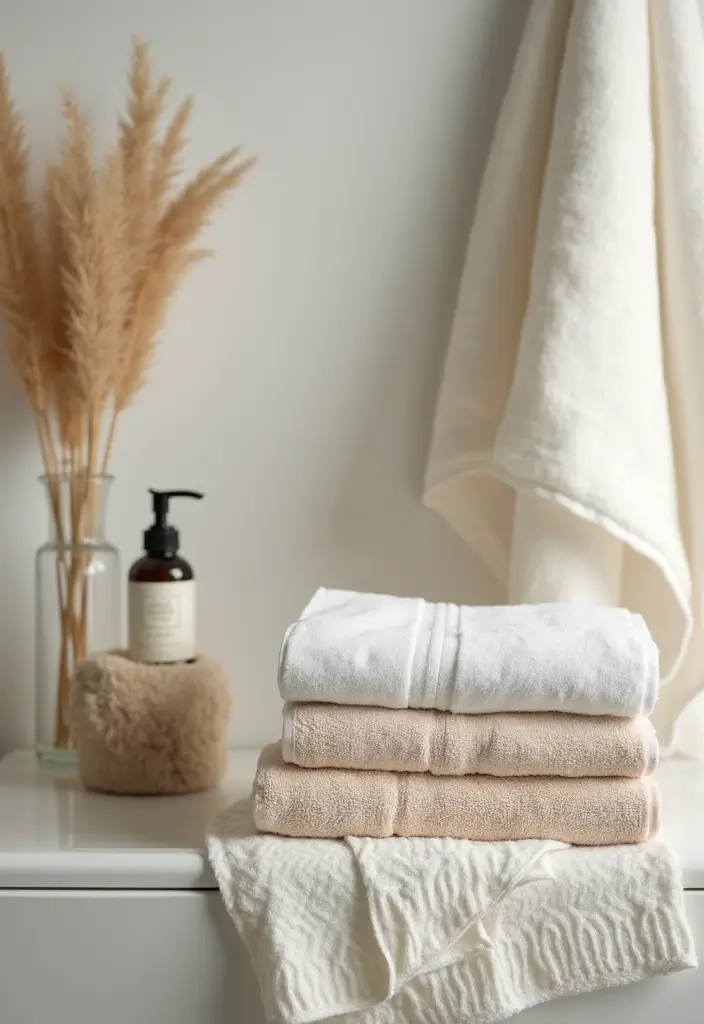 19 Sustainable Bathroom Material Ideas That Blend Eco-Friendly Design & Timeless Style - 13. Organic Cotton Towels