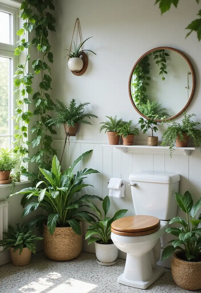 15 Japandi Bathroom Style Ideas That Transforms Your Space Into Pure Calm - 7. Incorporate Greenery