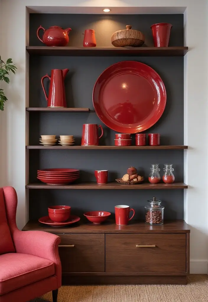 19 Dark Cherry Red Decor Ideas That Feel Seductive & Bold - 7. Dark Cherry Red Accessories