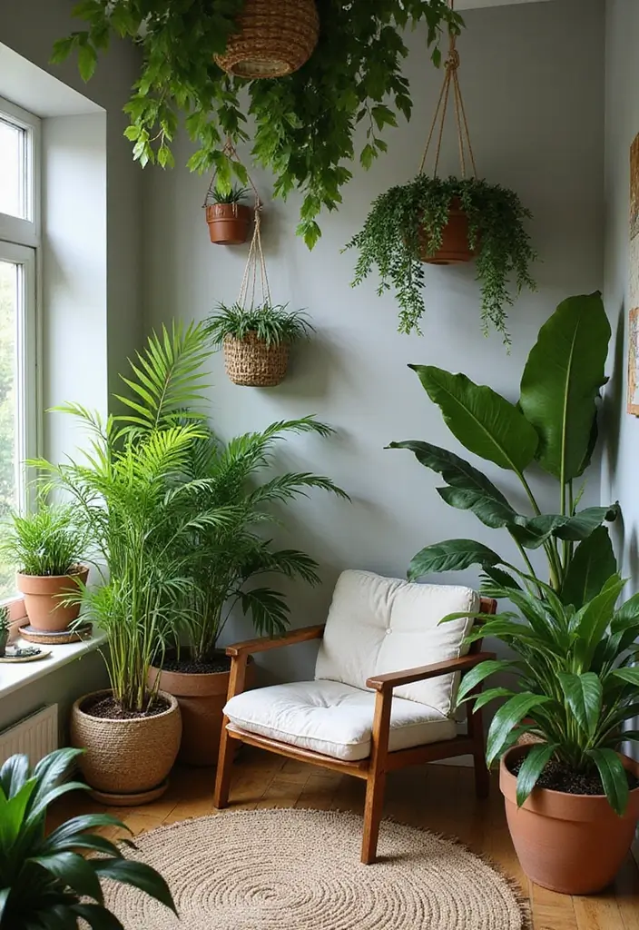 11 Maximalist Living Room Ideas That Burst With Personality & Style - 6. Vibrant Greenery