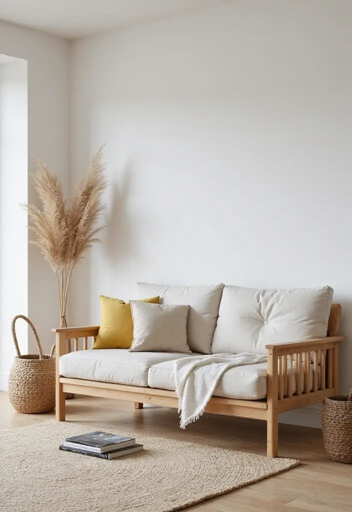 15 Organic Modern Living Room Ideas That Blend Natural Warmth & Sleek Style - 3. Minimalist Furniture Designs