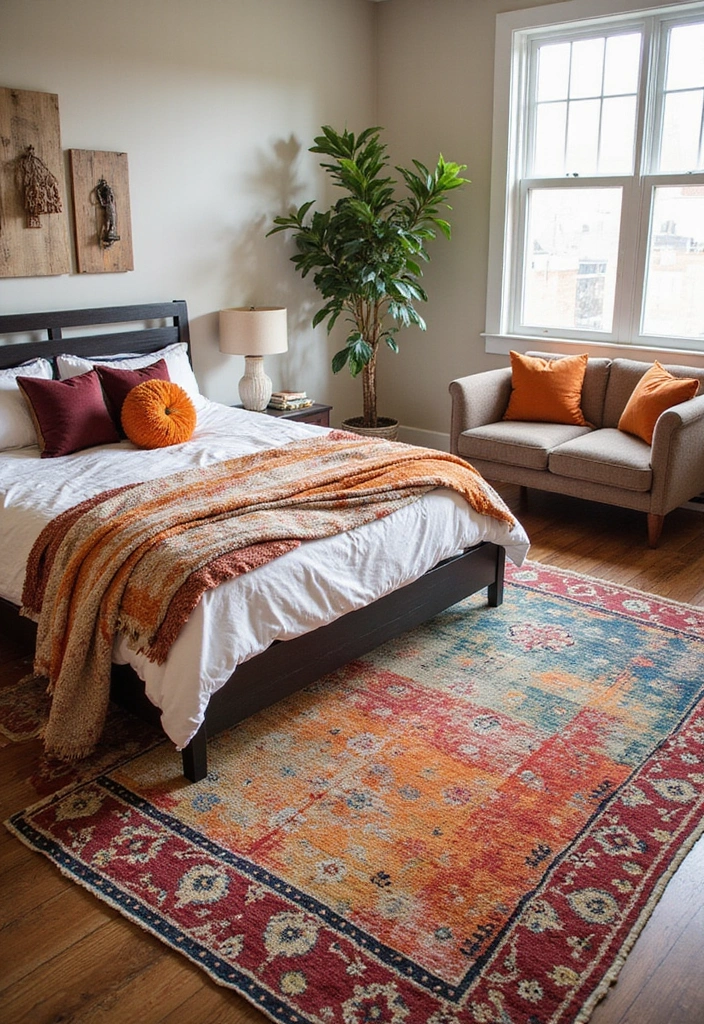 13 Color-Drenched Bedroom Ideas That Turn Up the Drama (You Won’t Believe #7!) - 9. Decorative Rugs