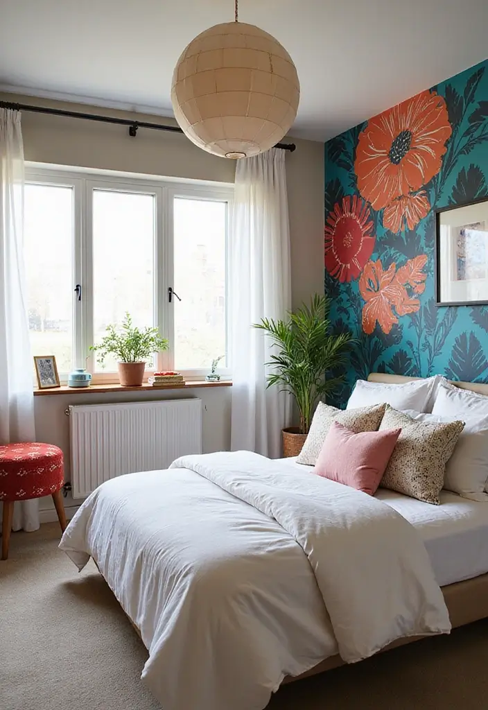 13 Color-Drenched Bedroom Ideas That Turn Up the Drama (You Won’t Believe #7!) - 5. Fun Wallpaper Choices