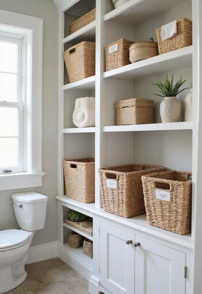 15 Spa-Like Bathroom Decor Ideas That Turn Your Home Into a Relaxing Retreat - 6. Stylish Storage Solutions