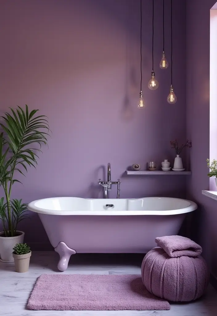 25 Bold Bathroom Color Ideas That Drench Your Space in Vibrance & Personality - 19. Grape Purple