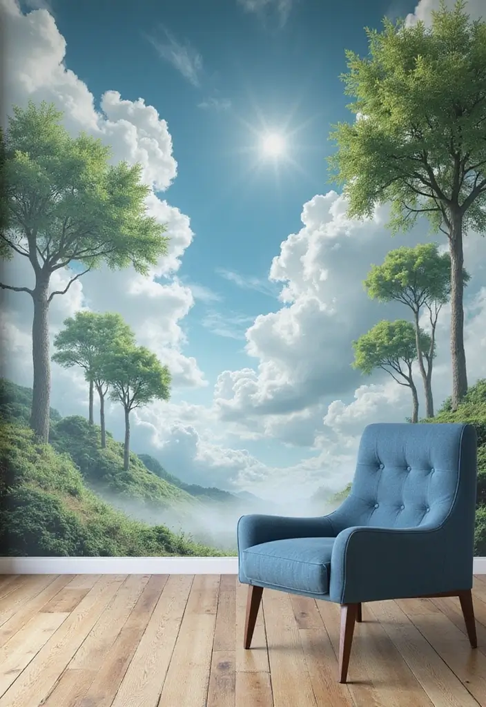 15 Modern Surrealist Decor Ideas That Feel Like Living in a Dream (Don’t Miss #9!) - 15. Dreamy Statement Walls