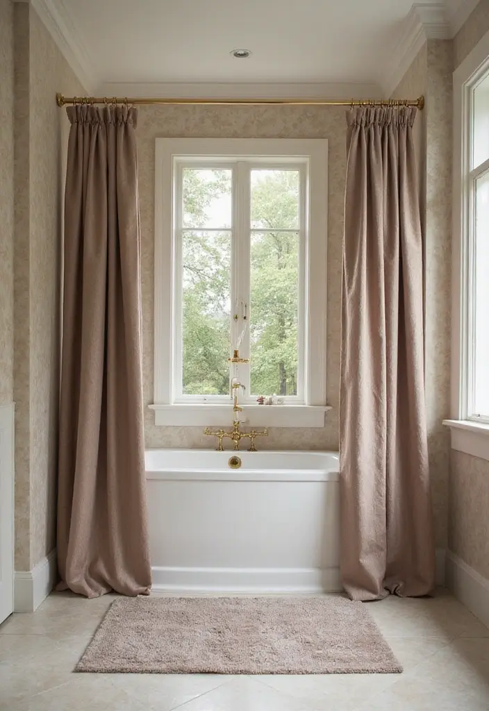 21 Walk-In Showers That Instantly Upgrade Any Bathroom - 20. Elegant Shower Curtains