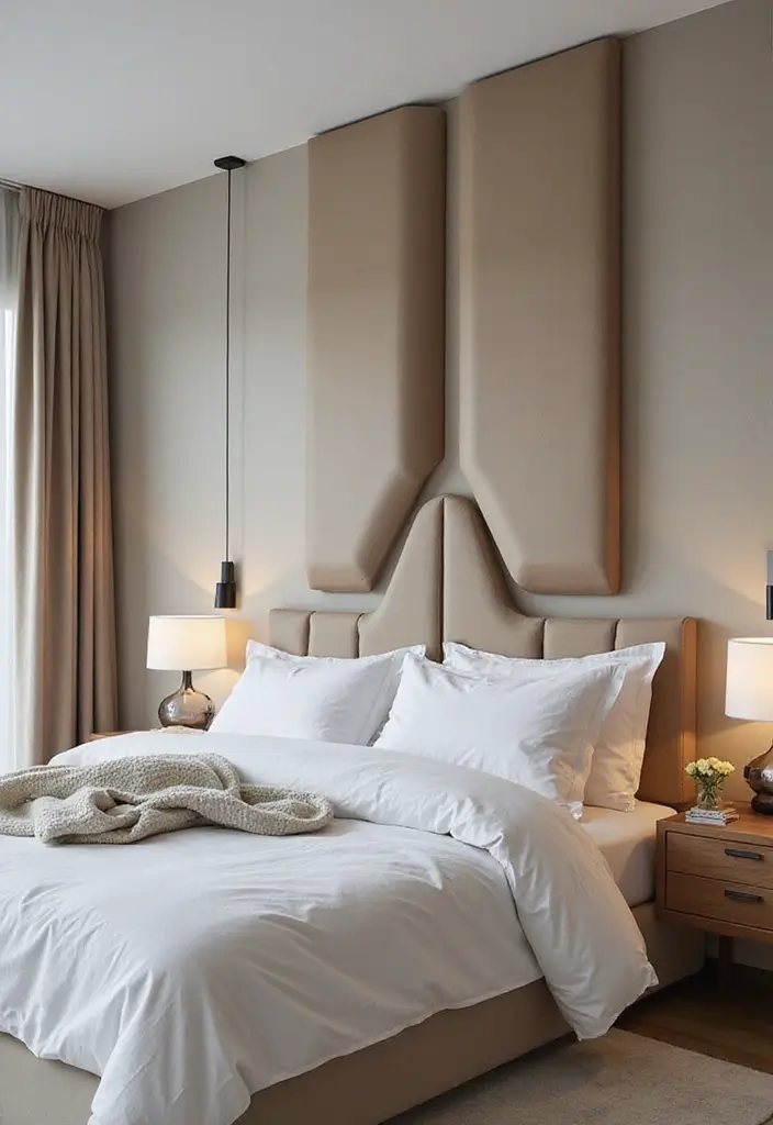 13 Statement Headboard Ideas That Instantly Transform Any Bedroom - 10. Modern Geometric