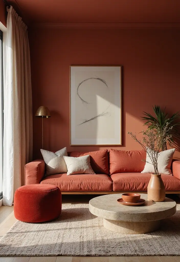 13 Cozy Living Room Decor Ideas That Wrap Your Space in Warmth & Style - 2. Warm Color Palette