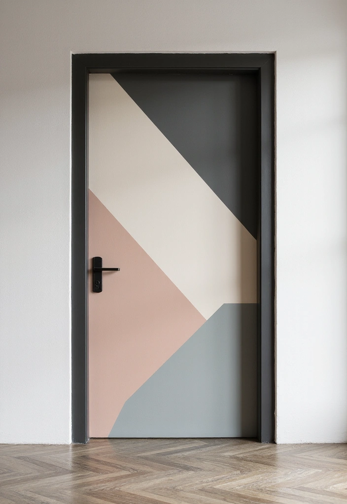 17 Door Mural Ideas That’ll Instantly Transform Your Entryway (Just Wait Until You See #6!) - 14. Minimalist Art