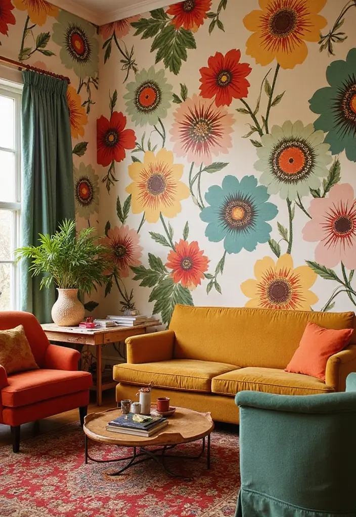 19 Vintage Maximalism Decor Ideas You’ll Want to Copy - 5. Bold Wallpaper