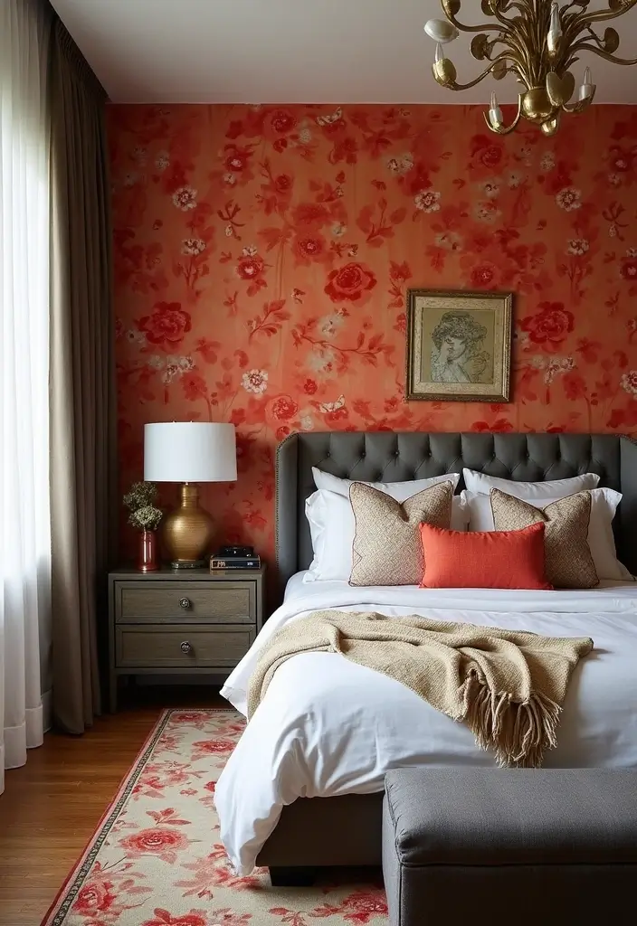 11 Eclectic Glam Bedroom Ideas That Sparkle With Personality & Flair - 7. Bold Accent Walls