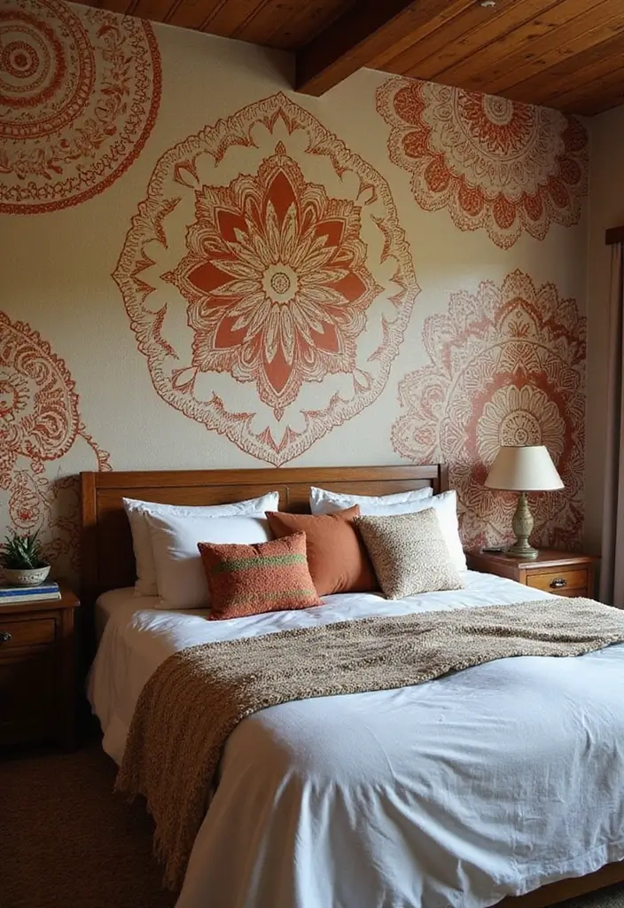 11 Hand-Painted Wall Pattern Ideas That Transform Any Space With Artful Charm - 5. Bohemian Patterns