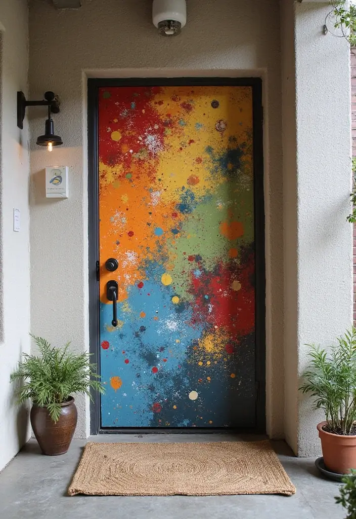 17 Door Mural Ideas That’ll Instantly Transform Your Entryway (Just Wait Until You See #6!) - 12. Artistic Abstracts