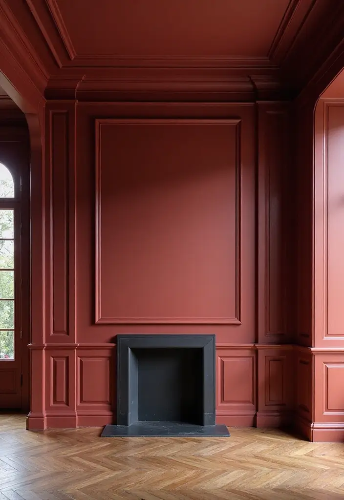 19 Dark Cherry Red Decor Ideas That Feel Seductive & Bold - 13. Cherry Red in Architectural Details