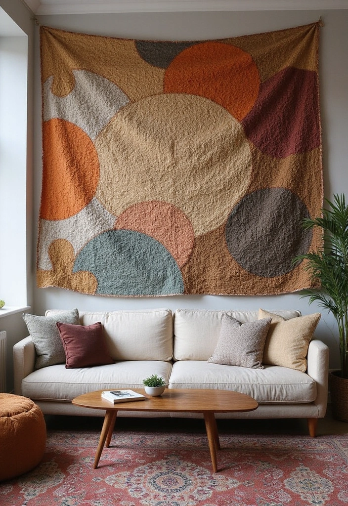 9 Living Room Accent Wall Ideas That Instantly Elevate Your Space - 8. Soft Textiles