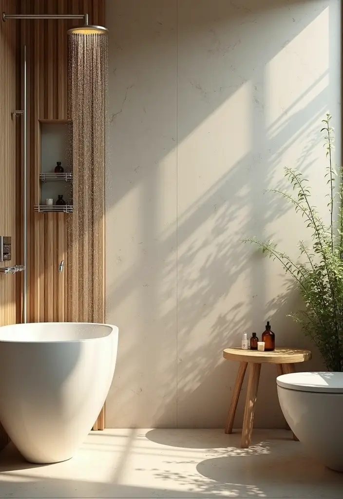 15 Japandi Bathroom Style Ideas That Transforms Your Space Into Pure Calm - 10. Spa-Like Features