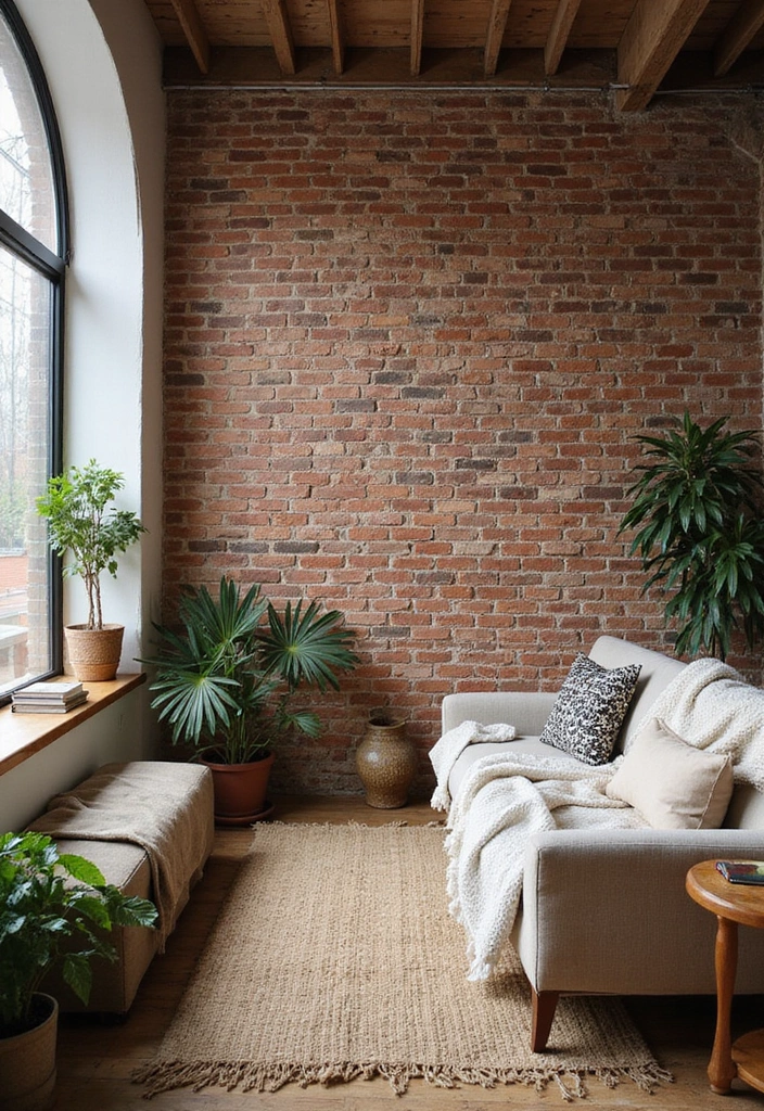 9 Living Room Accent Wall Ideas That Instantly Elevate Your Space - 5. Brick and Mortar