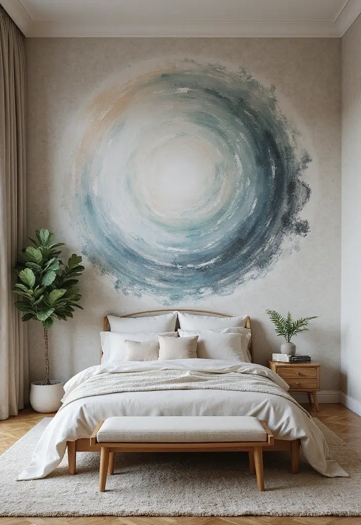 11 Textured Bedroom Wall Ideas That Add Depth & Soul (Wait Until You See #5!) - 9. Murals and Artistic Installations