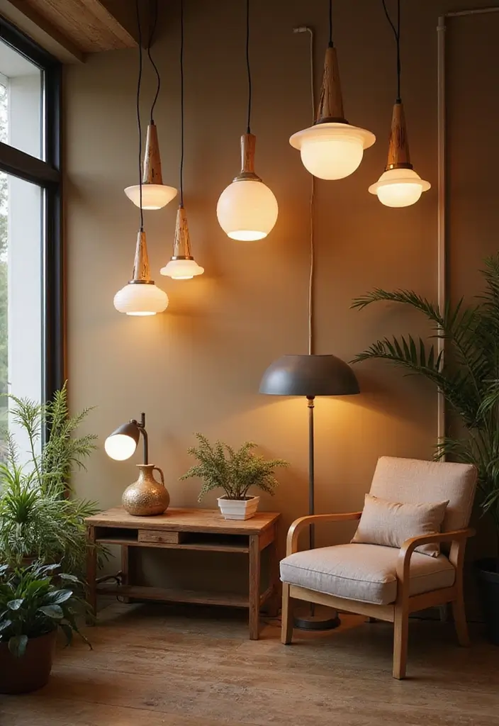 21 Eclectic Maximalist Decor Ideas That Totally Break the Rules - 4. Playful Lighting Fixtures