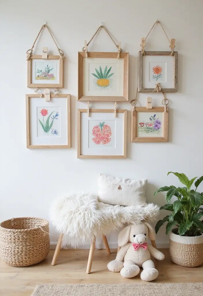 11 Biophilic Kids Room Ideas That Blend Nature, Calm & Playful Charm (Wait Until #5!) - 6. Nature Art Displays