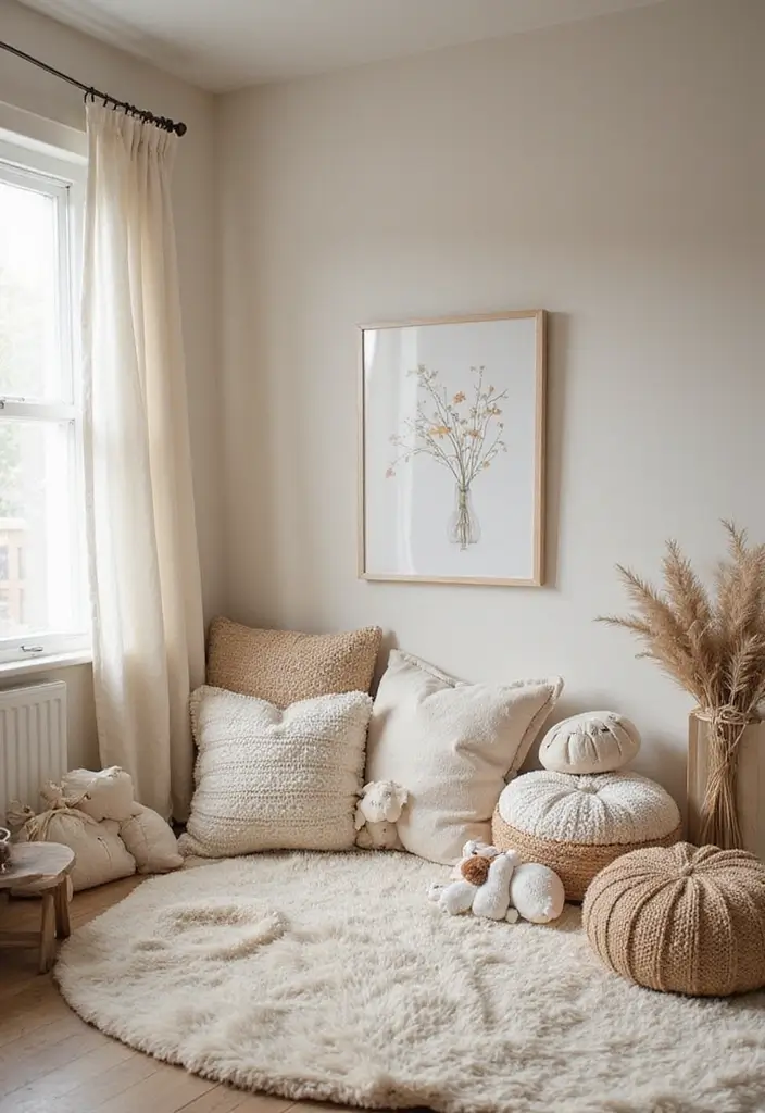 11 Biophilic Kids Room Ideas That Blend Nature, Calm & Playful Charm (Wait Until #5!) - 7. Soft Natural Textiles