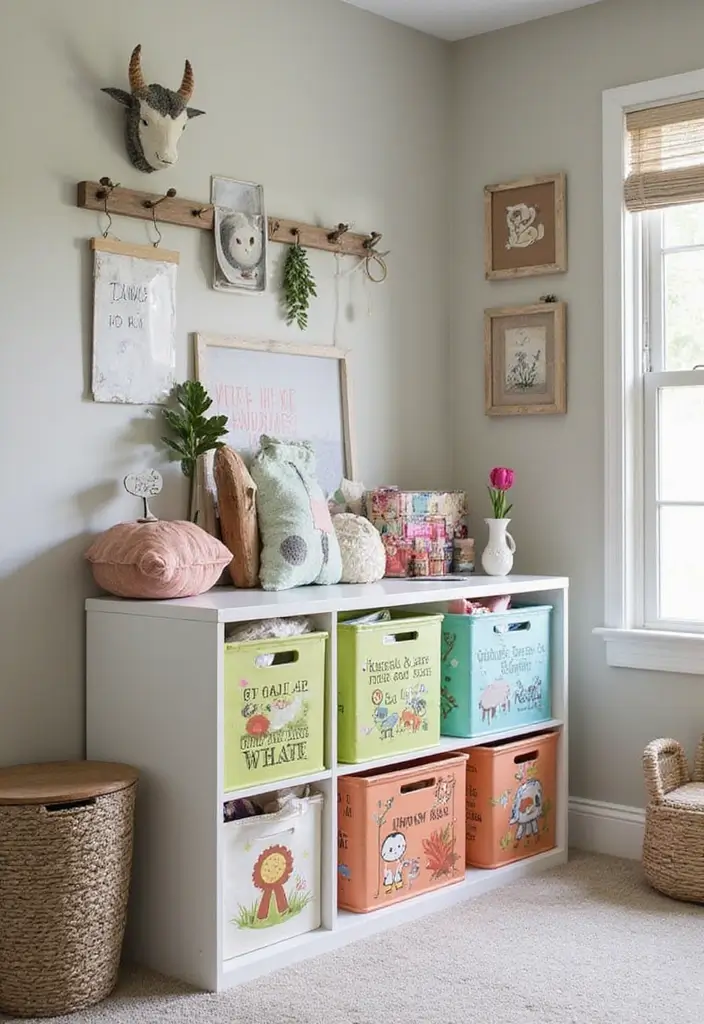 11 Biophilic Kids Room Ideas That Blend Nature, Calm & Playful Charm (Wait Until #5!) - 8. Functional Nature-Themed Storage