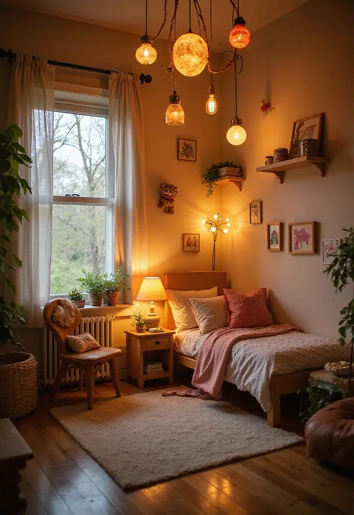 11 Biophilic Kids Room Ideas That Blend Nature, Calm & Playful Charm (Wait Until #5!) - 9. Nature-Inspired Lighting