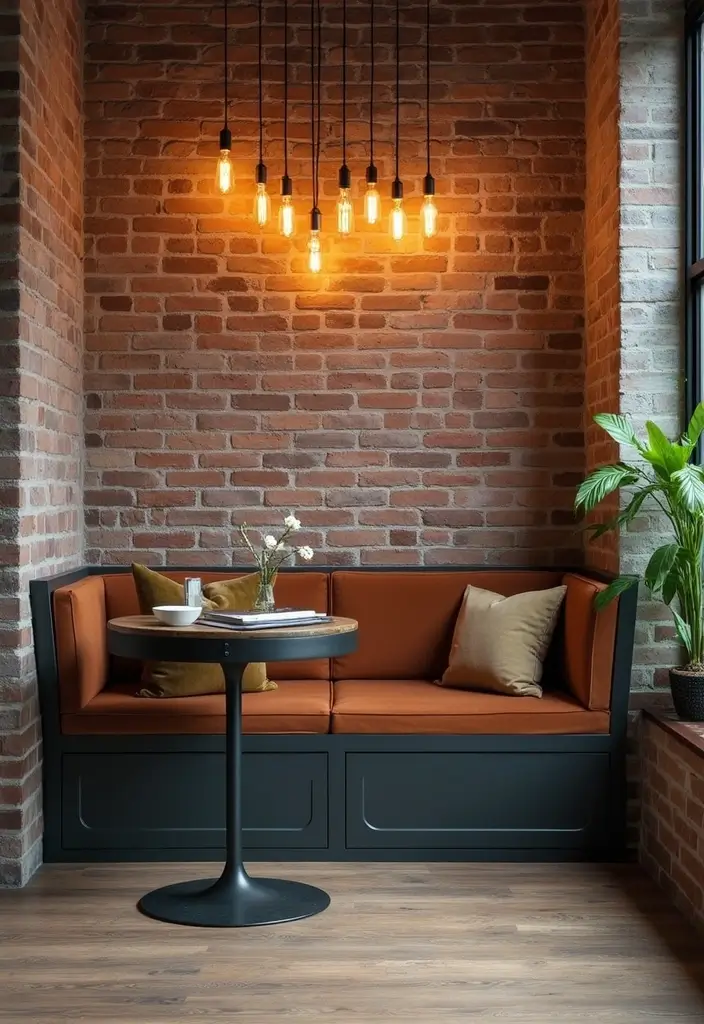 13 Banquette Storage Bench Ideas That Maximize Space & Style (Wait Until #6!) - 5. Chic Urban Industrial