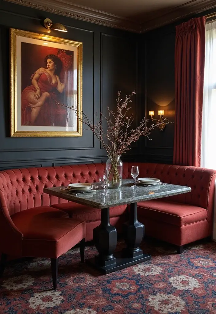 13 Banquette Storage Bench Ideas That Maximize Space & Style (Wait Until #6!) - 8. Luxe Upholstered Elegance