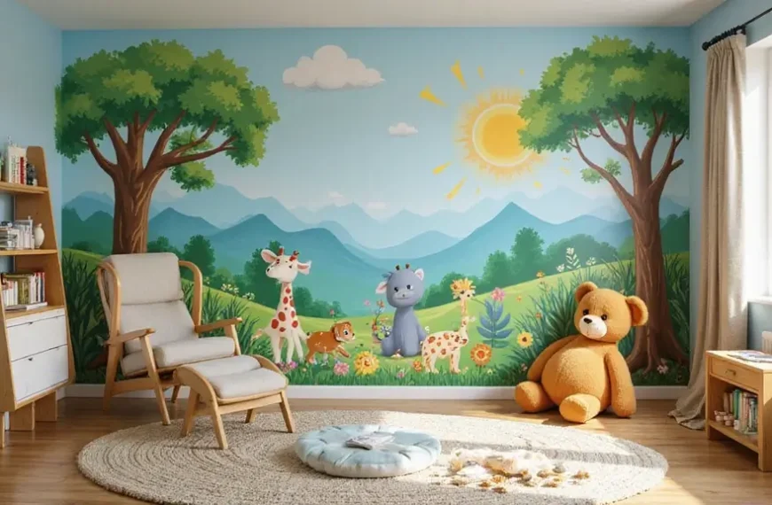 13 Hand-Painted Kids Room Mural Ideas That Spark Imagination & Whimsy (Don’t Miss #7!)