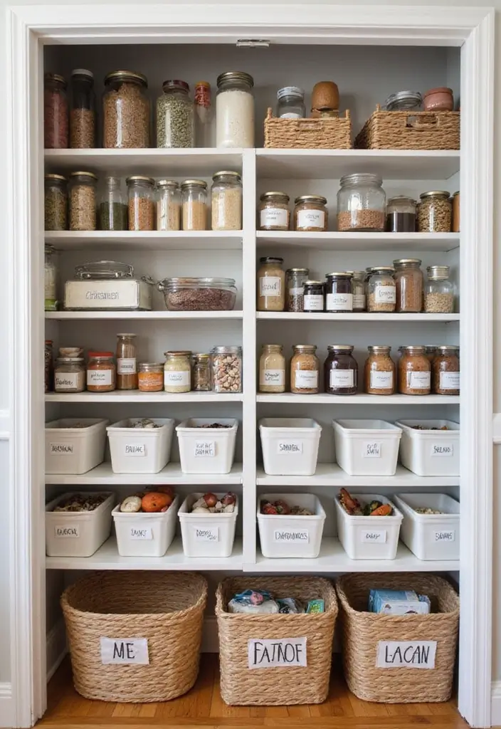 13 Pull-Out Pantry Organizer Ideas That Maximize Storage & Style (Don’t Miss #6!) - 12. Labeling System for Clear Identification