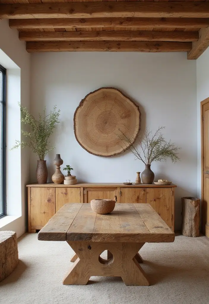 15 Dreamy Organic Modern Home Decor Ideas for A 2026 New Year Refresh - 5. Natural Wood Accents