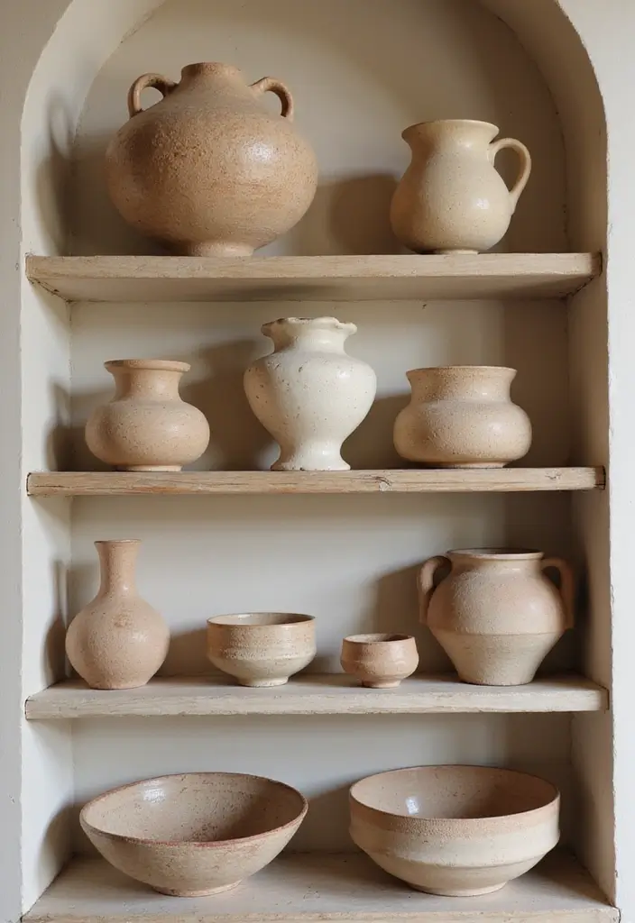 15 Dreamy Organic Modern Home Decor Ideas for A 2026 New Year Refresh - 9. Handmade Pottery