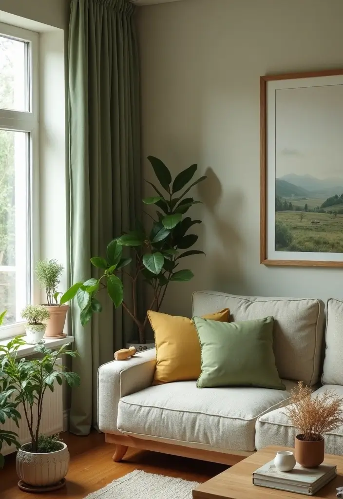 15 Earth Tone Color Drenching Ideas That Wrap Your Space in Cozy Neutrals (See #8 for Inspiration!) - 3. Earthy Green Accents