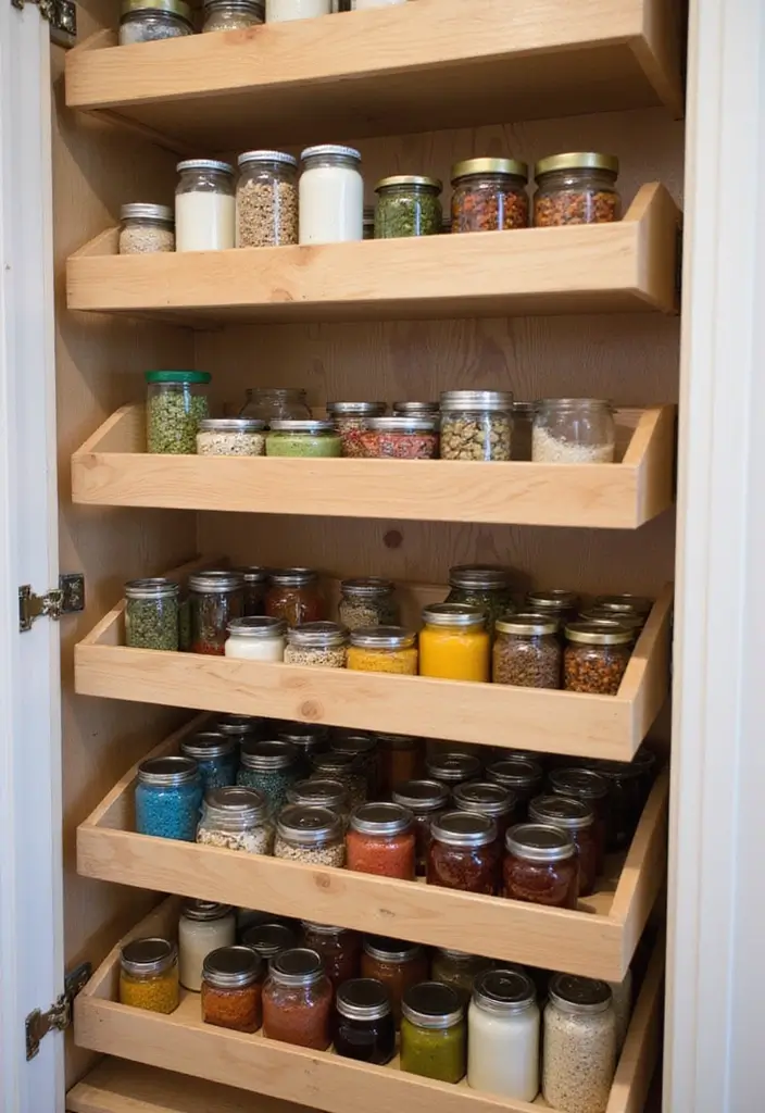 15 Pull-Out Pantry Organizer Ideas That Will Revolutionize Your Kitchen Storage (Don't Miss #10!) - 1. Vertical Pull-Out Racks