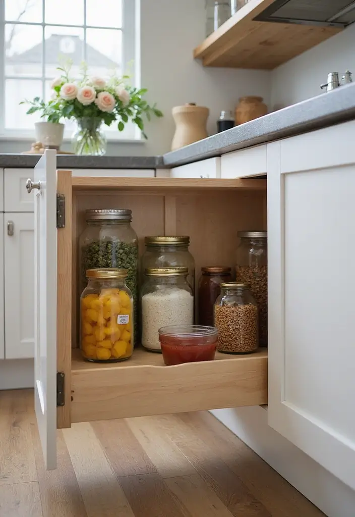 15 Pull-Out Pantry Organizer Ideas That Will Revolutionize Your Kitchen Storage (Don't Miss #10!) - 10. Open Shelf Pull-Outs