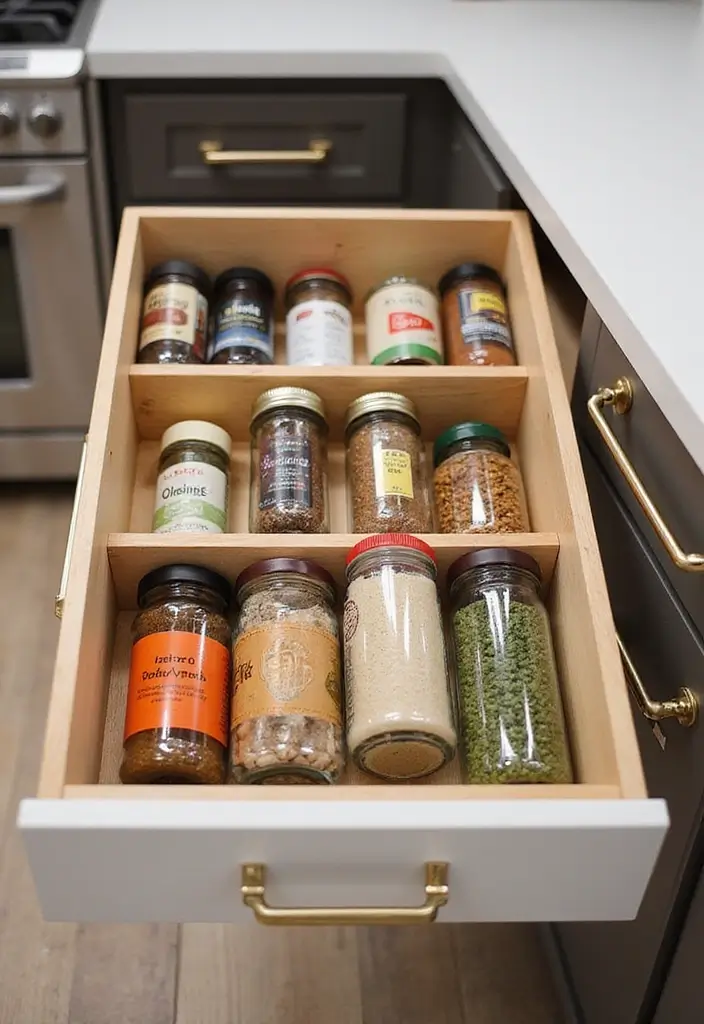 15 Pull-Out Pantry Organizer Ideas That Will Revolutionize Your Kitchen Storage (Don't Miss #10!) - 3. Customizable Drawer Inserts