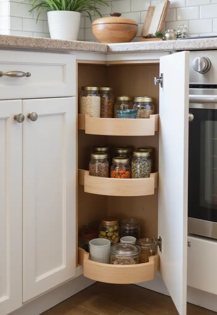 15 Pull-Out Pantry Organizer Ideas That Will Revolutionize Your Kitchen Storage (Don't Miss #10!) - 8. Corner Pull-Out Units