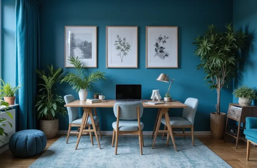 11 Moody Blue Home Office Ideas That Spark Creativity (You’ll Love #4!)
