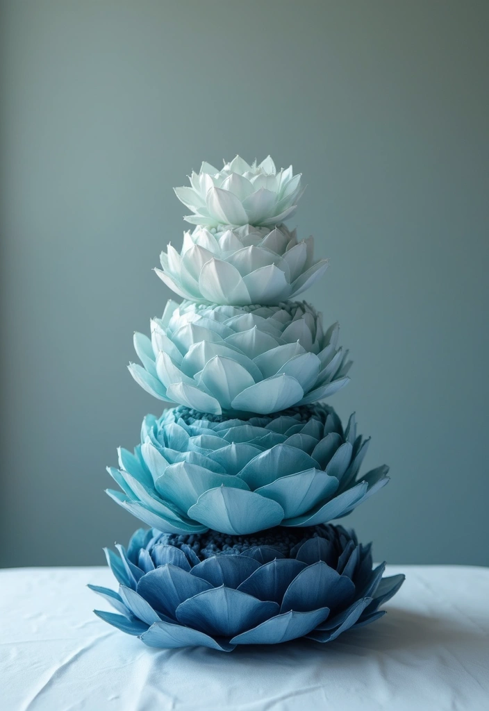 21 Dusty Blue Fall Tablescape Ideas That Will Reimagine Your Holiday Dinner - 17. Layered Centerpieces with Height