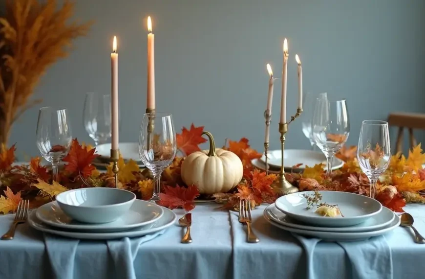 21 Dusty Blue Fall Tablescape Ideas That Will Reimagine Your Holiday Dinner