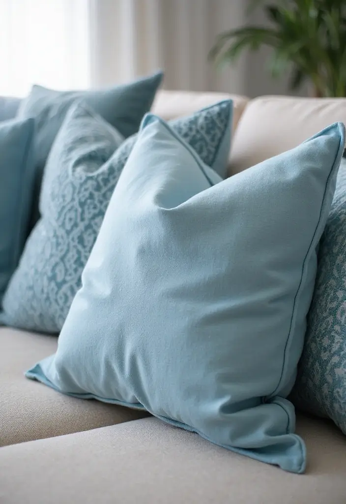 Top 10 Dusty Blue Home Decor Ideas Perfect for Fall and Winter - 1. Dusty Blue Throw Pillows